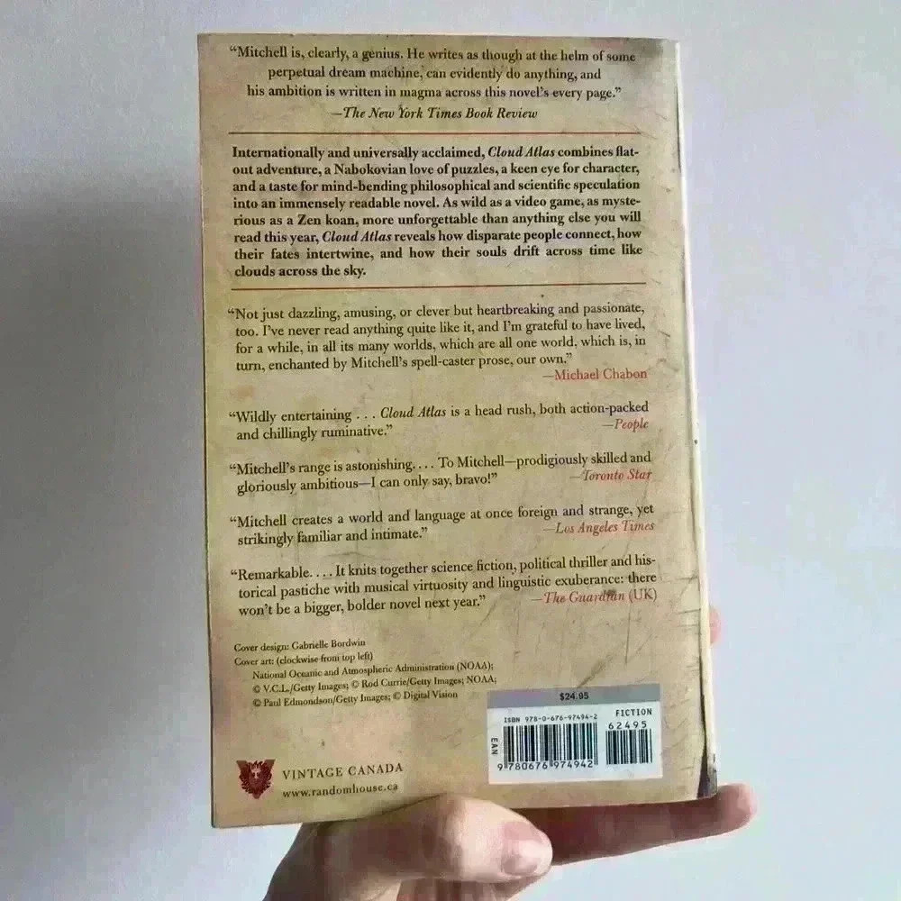 Cloud Atlas Novel by David Mitchell Soft Cover Book Adventure Spiritual Journey - Picture 2 of 2